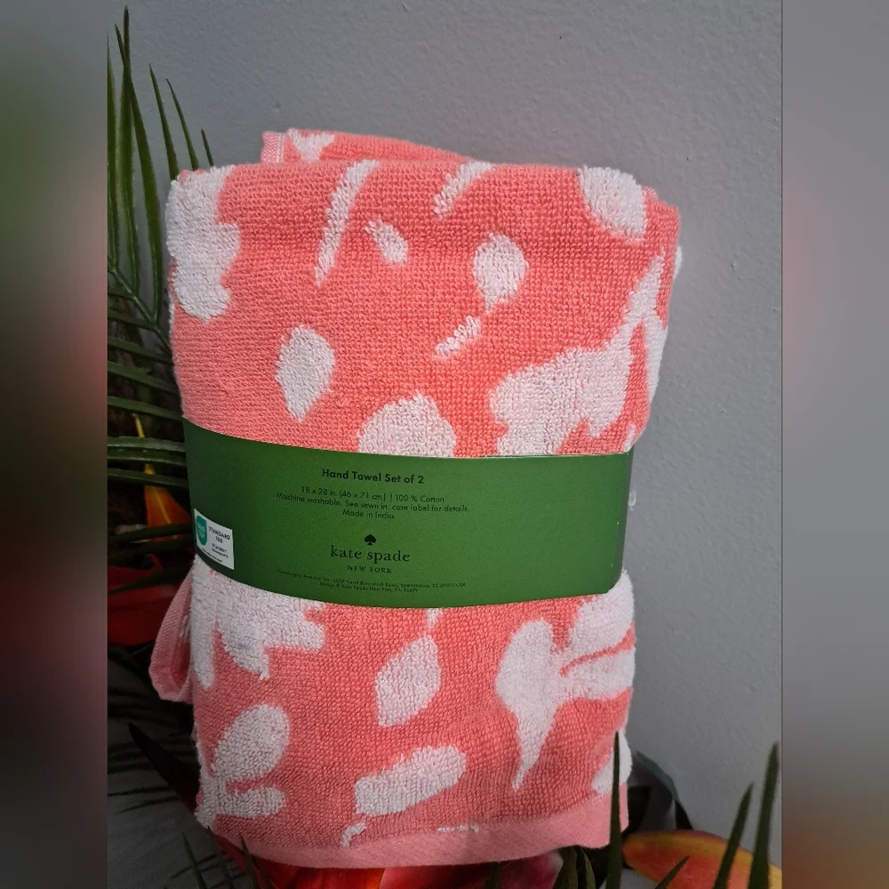 Kate Spade Hand Cotton Towel Set of 2 NEW